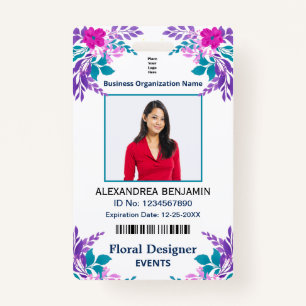 Employee Photo Name ID Identification Card Custom ID Badge