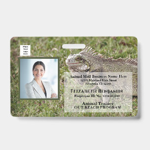 Employee Photo Name Logo Bar Code Business ID Badge