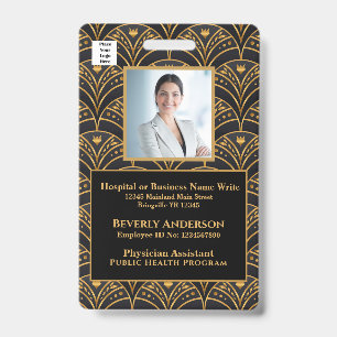 Employee Photo Name Logo Bar Code Business ID Badge