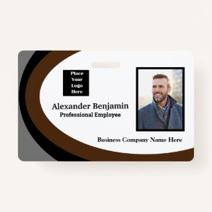 Employee Photo Name Logo Bar Code ID Custom ID Badge