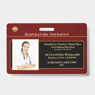 Employee Photo Name Logo Hospital Personalise  ID Badge