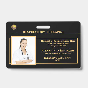 Employee Photo Name Logo Hospital Personalise  ID Badge