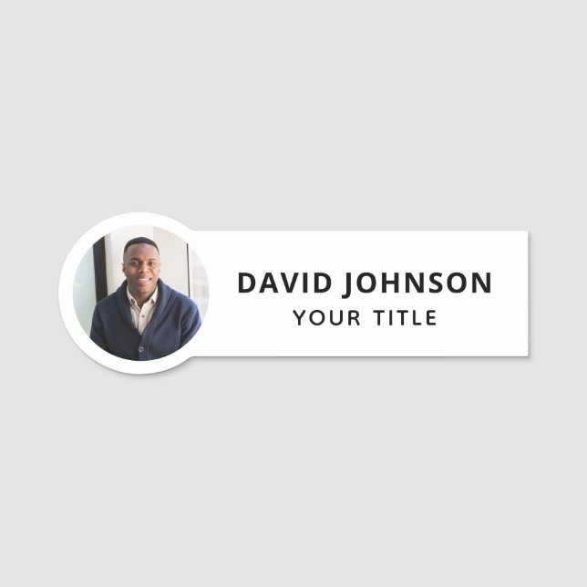 Employee Photo Name Tag  (Front)