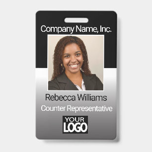 Employee Picture Badge - Black ID Badge
