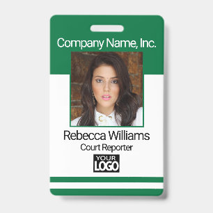 Employee Picture Badge - Green ID Badge