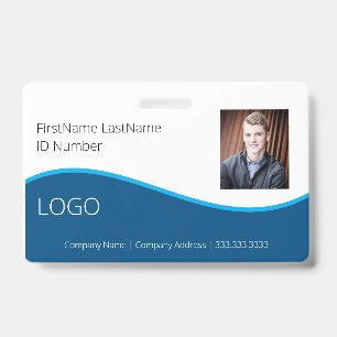 Employee Professional ID Badge with Barcode