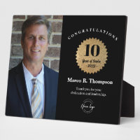 Employee Recognition 10 Year service Custom Photo