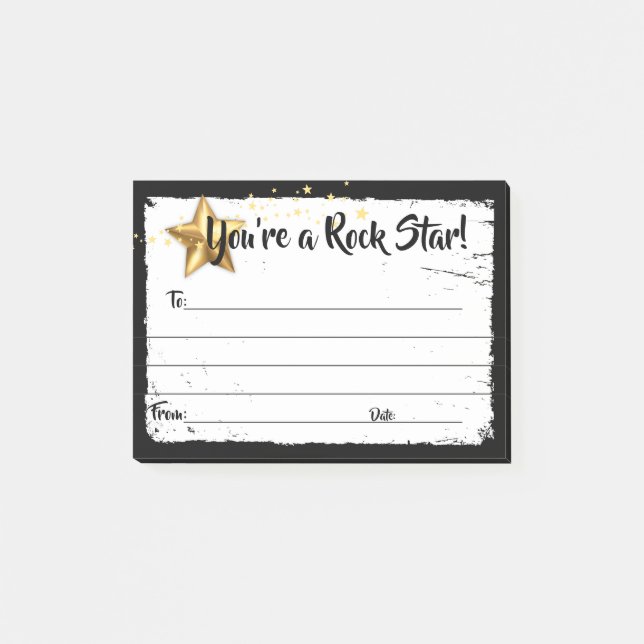 Employee recognition award great job post-it notes (Front)