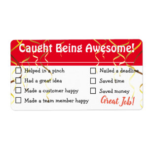 Employee recognition board awesome checklist award