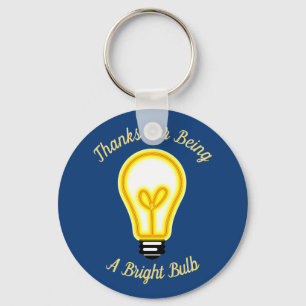 Employee Recognition Bright Light Bulb Business Key Ring