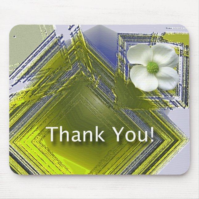 Employee Recognition Floral Design Mouse Pad (Front)