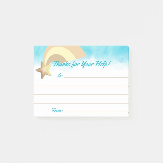 Employee recognition helper thank you kudos post-it notes (Front)