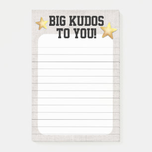 Employee recognition post-it award big kudos notes