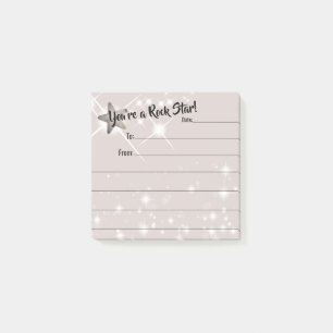 Employee recognition post-it award rock star notes