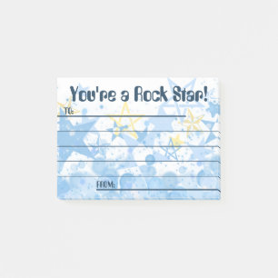 Employee recognition post-it award rock star post-it notes