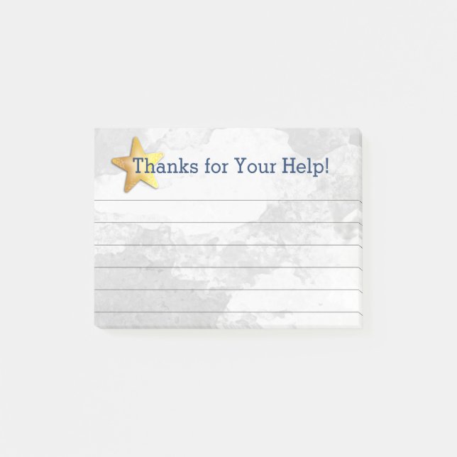 Employee recognition post-it award thank you notes (Front)