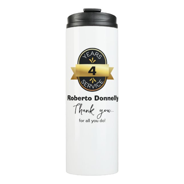 Employee Recognition Work Anniversary Gift Thermal Tumbler (Front)