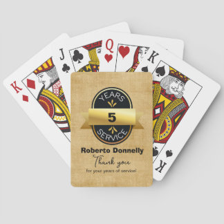 Employee Recognition Work Anniversary Playing Card