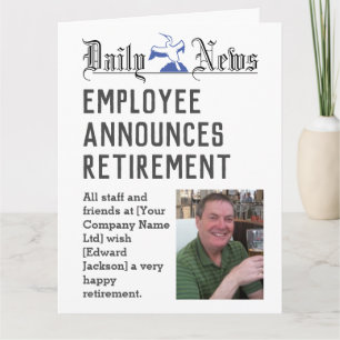 Employee Retirement Card to Personalise