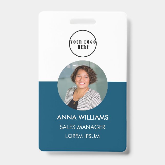 employee round Photo ID Badge (Front)