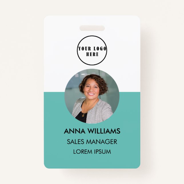 employee round Photo ID Badge (Front)