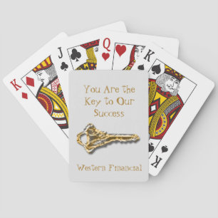 Employee Sales Team Gold Key Business Appreciation Playing Cards