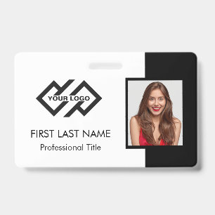 Employee Staff ID Teal Logo Photo ID Badge