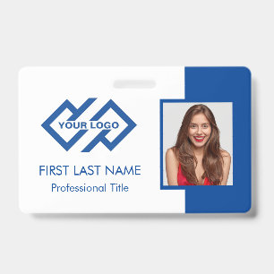 Employee Staff ID Teal Logo Photo ID Badge