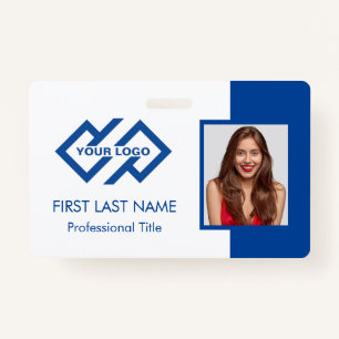 Employee Staff ID Teal Logo Photo ID Badge