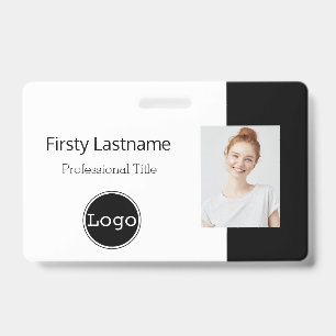 Employee Staff ID Teal Logo Photo ID Badge