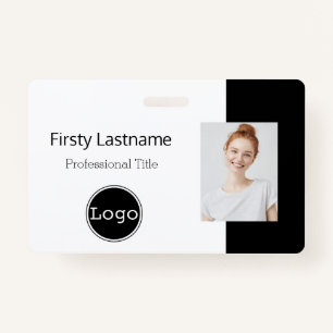 Employee Staff ID Teal Logo Photo ID Badge