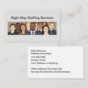 Employee Staffing And Employment Agency Business Card