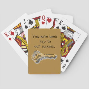 Employee Thank You Gold Key Team Appreciation Playing Cards