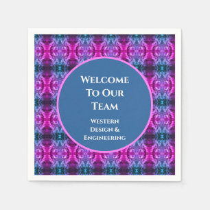 Employee Welcome Bright Kaleidoscope Business Team Napkin