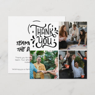 Employees Appreciation Team Photos Thank You Black Card