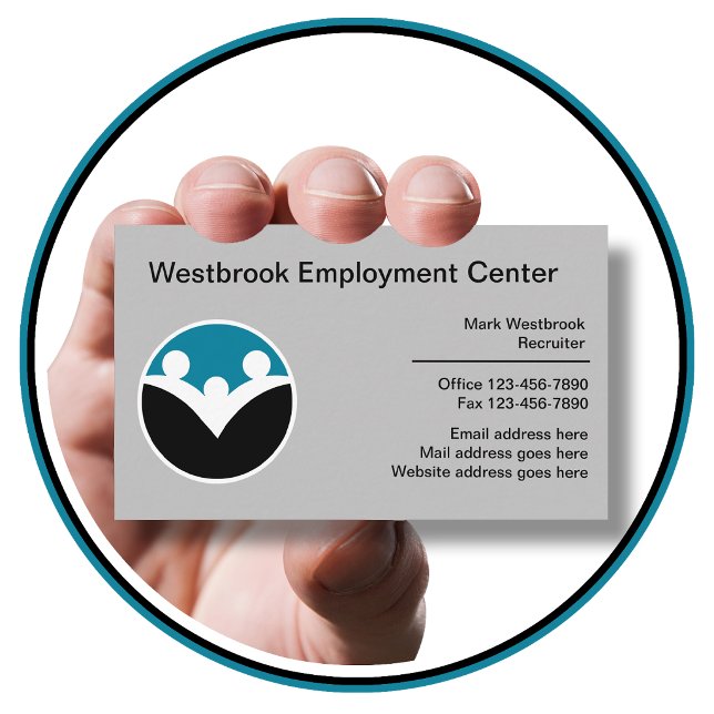 Employment Agency Business Cards Modern Design (Creator Uploaded)