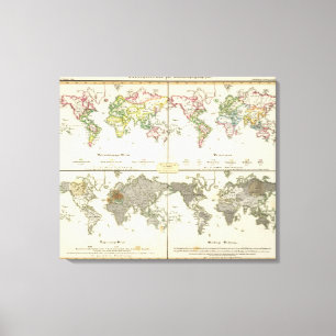 employment religion government Map Canvas Print