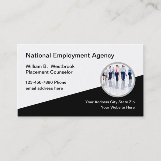 Employment Temp Agency Business Card (Front)