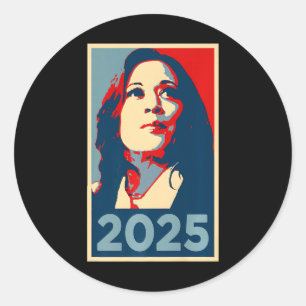 Empower 2025 Inauguration Kamala Harris Obama Post Classic Round Sticker