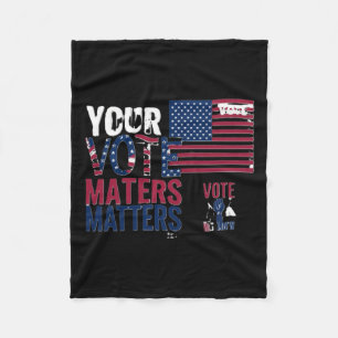 Empower Your Voice 2024 Election Campaign Sticker Fleece Blanket