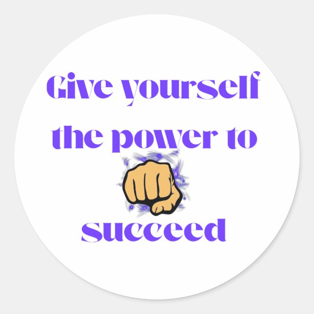 Empower Yourself Classic Round Sticker (Front)