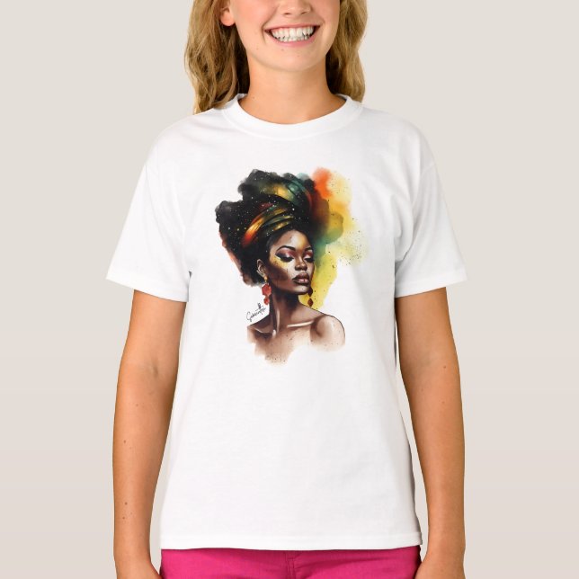 Empowered African-American Woman (2) T-Shirt (Front)
