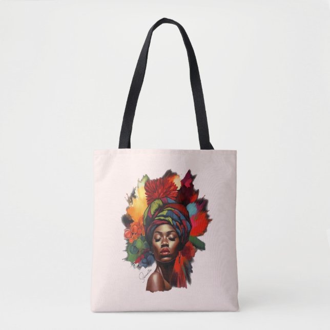 Empowered African-American Woman Tote Bag (Front)