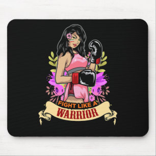 Empowered Latina Woman Boxing Kickboxing Girl Fitn Mouse Pad