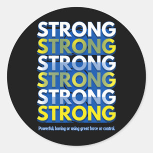 Empowered Style With Background Blue Sticker
