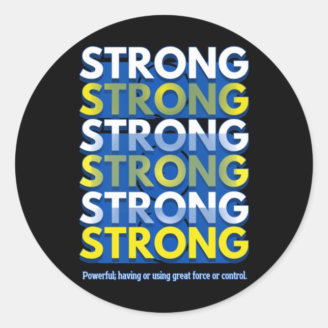 Empowered Style With Background Blue Sticker  (Front)