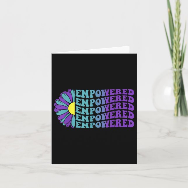 Empowered, Suicide Prevention Awareness Sunflower  Card (Front)