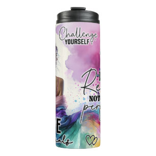 Empowered Woman Floral Inspirational Quotes (7) Thermal Tumbler