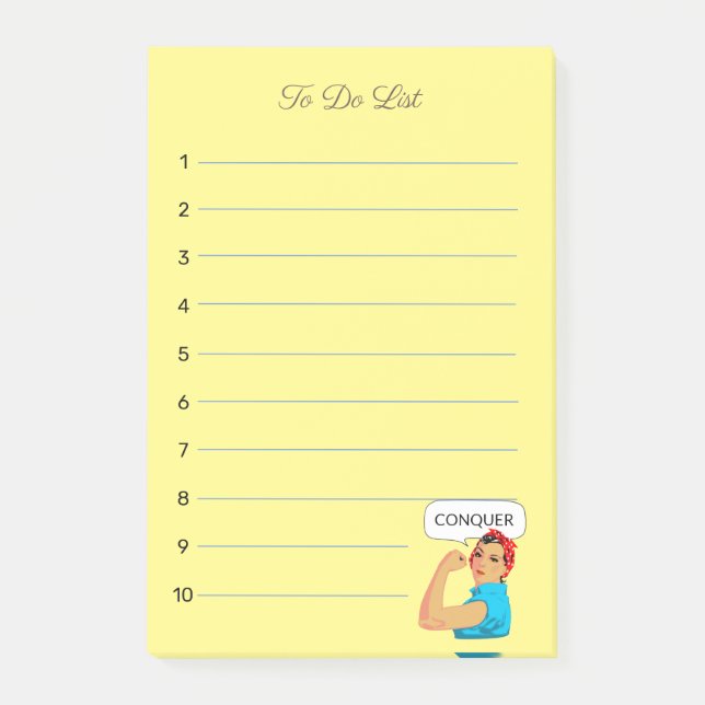 Empowered Woman To Do List Post-it Notes (Front)