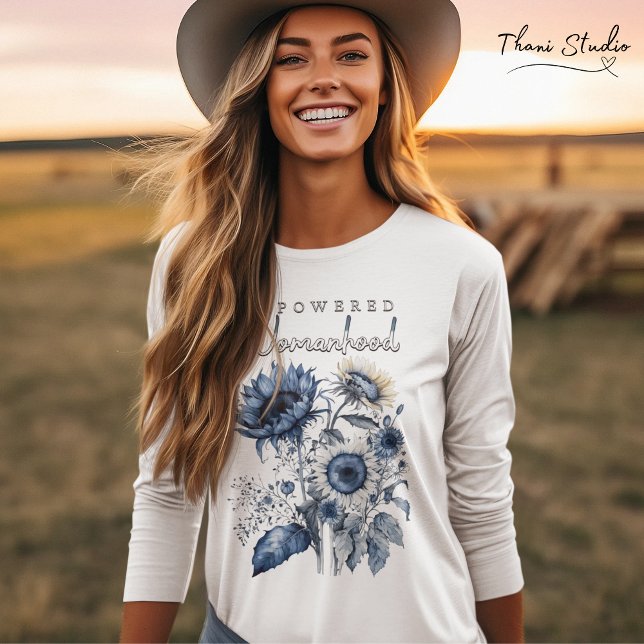Empowered Womanhood Water Colour Floral Inspiratio T-Shirt (Creator Uploaded)